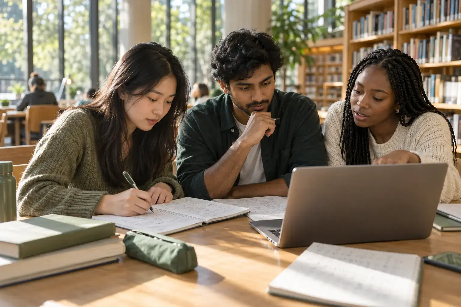 Students learning together