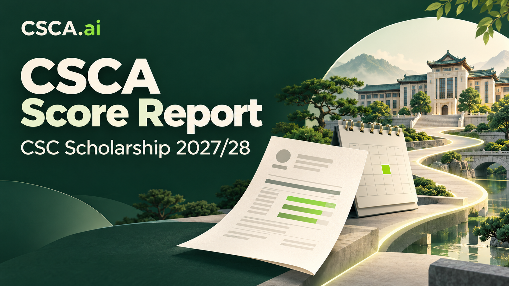 CSCA.ai guide to CSCA score reports and 2027/28 Chinese Government Scholarship applications